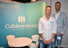 Javey Verhegd en Remco Sluijter van Collaborationz stonden op de beurs voor hun vul en verpakkingsdiensten
